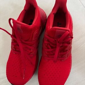 Adidas Ultraboost Women's 6.5 red sneakers.